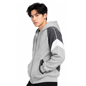 Sweat à capuche zippé pour homme, personnalisé, à fermeture éclair intégrale, vêtement de sport décontracté, fabricant OEM ODM, fournisseur en gros, sweat à capuche tendance - Product Image 3