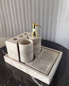 Juego de accesorios para baño de restaurante, decoración de baño de hotel de lujo, accesorios de baño para resort, set de baño para salón, conjunto de baño para viajes - Product Image 1