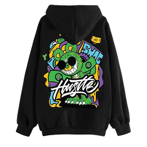 Vente en gros de sweats à capuche Y2K surdimensionnés en coton lourd, effet délavé, impression graphique DTF, logo personnalisé, fournisseur Pakistan - Product Image 3