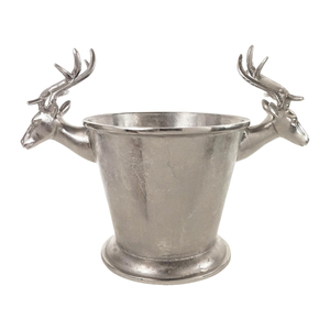 Antique Brass Stag Head Ice <b>Bucket</b> Vintage Bronze Deer Handle Wine Chiller Luxury Metal Champagne Tub for Home Bar & Lodge Decor - Product Image 3