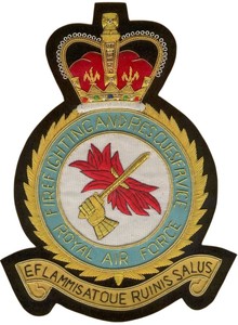 Écusson brodé style Royal de la Lutte Contre l'Incendie et des Services Publics, à coudre, avec épingle de sécurité et décoration en dentelle - Product Image 2