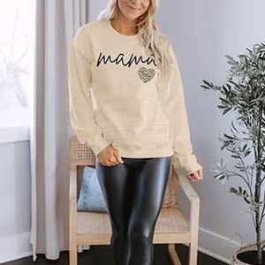 เสื้อสเวตเชิ้ตผู้หญิงทรงหลวมใส่สบายสำหรับฤดูหนาว ผลิตจากผ้าฝ้าย 100% พิมพ์ลาย DTF เป็นมิตรต่อสิ่งแวดล้อม แห้งเร็ว ดีไซน์คุณภาพสูง ระบายอากาศได้ดี - Product Image 4