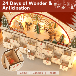 Calendario dell'Avvento 3D in Tessuto a Forma di Piazza per Babbo Natale, Decorazioni per la Casa - Product Image 1