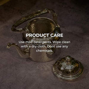 Tetera y tazas de Latón chapado en plata elegante tradicional olla de Metal pulido para té café logotipo personalizado para cocina uso en Hotel - Product Image 2