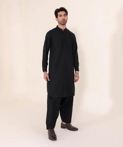 Breathable Tech-Cotton High <b>Men's</b> <b>Kurta</b> Set 2026 Shalwar Kameez Moisture-Wicking Traditional Islamic Wear All Seasons Wedding - Product Image 5