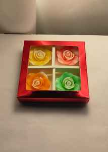 Ensemble de bougies flottantes personnalisables gratuites, 4 bougies décoratives en cire de paraffine faites à la main, cadeaux pour les fêtes, cadeaux d'entreprise, en gros - Product Image 2