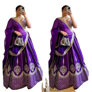 Nuevo Lanzamiento FATEMA FASHION Lehenga Choli Moderno para Boda, Tela de Seda Pesada con Bordado Chinon, Micro Algodón con Lentejuelas, Secado Rápido - Product Image 1