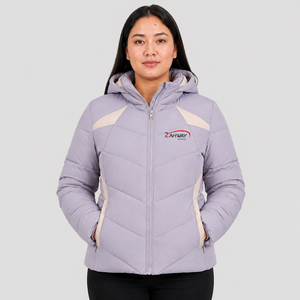 Nueva Chaqueta Acolchada para Mujer, Chaqueta de Invierno Ligera y Cálida, con Logotipo Personalizado, Cierre Completo con Capucha, Ropa Casual - Product Image 1