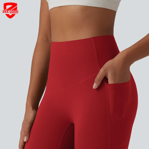 Leggings acampanados de cintura alta personalizados, multicolor, con control de abdomen, elásticos, para yoga, gimnasio, baile, pantalones de yoga casuales - Product Image 4