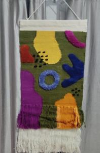 Tapiz de Pared Moderno de Lana, Tejido a Mano, Arte Abstracto, Macramé, Decoración Boho para Sala de Estar o Dormitorio -04 - Product Image 3