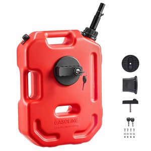 Contenitore Carburante Portatile da 2,6 Galloni per Moto, Sicuro e Antigoccia, con Flusso Massimo di 15 L/min, Beccuccio per Carburante e Supporto Bloccabile - Product Image 1