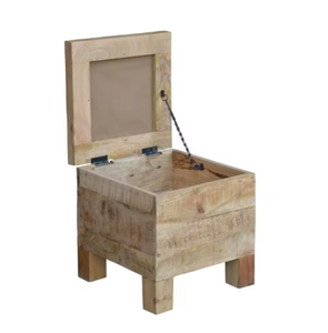 Boîte de rangement ou tabouret en bois massif, avec fonctionnalités réglables, design multifonctionnel, écologique et durable - Product Image 4
