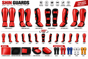 Protectores de Espinilleras con Logotipo Personalizado OEM para MMA, Muay Thai, Boxeo, Kickboxing, Artes Marciales, Entrenamiento Profesional - Product Image 5