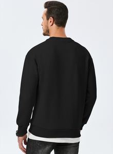 Nouveau design – Sweat-shirt pull-over surdimensionné en polyester/coton 350 g/m² doublé, respirant, col rond, chaud pour l'hiver, pour homme - Product Image 5