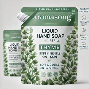 Savon liquide pour les mains en recharge de 24 oz, marque privée, parfum thym rafraîchissant, écologique, biologique, fabriqué aux États-Unis, blanchissant, anti-acné - Product Image 2