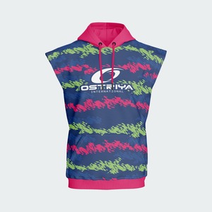 Sweat à capuche d'hiver pour homme en polyester épais avec poche, séchage rapide et respirant, impression numérique en polaire - Product Image 4