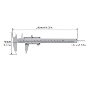 Pinza nonio 150MM 200MM 300MM pinza Non digitale in acciaio inox/carbonio con precisione 0.02mm - Product Image 4