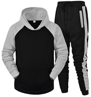 Conjunto Deportivo de 2 Piezas para Hombre, Estampado, Invierno, Colores y Logotipo Personalizables, 100% Algodón Felpa, Ropa Casual de Invierno