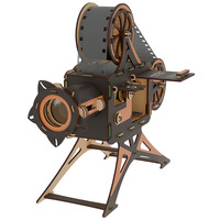 Meuble de projection cinéma en bois d'ingénierie MDF de pin néo-zélandais, support d'équipement de cinéma maison moderne, console multimédia de luxe avec rangement