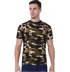T-shirts décontractés pour hommes RABUSH SPORTS à logo personnalisé sur le devant, coupe classique, manches courtes, camouflage, OEM, haute qualité, doux, 100% coton tricoté - Product Image 2