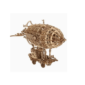 DIY Airship 3D Wooden Aircraft Puzzle | Laser Cut Mechanical <b>Building</b> <b>Model</b> Toy for Desk Decor Collectors & Birthday Gift Giving - Product Image 1