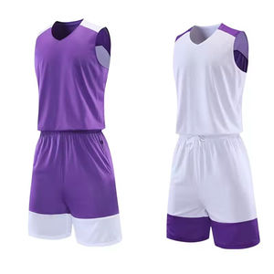 Camiseta de Baloncesto Reversible para Adultos, Impresión por Transferencia de Calor, Transpirable, Absorbe la Humedad, Tallas Grandes, Uniforme de Baloncesto al por Mayor OEM - Product Image 3