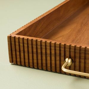 Premium Wooden <b>Storage</b> <b>Box</b> Lid Rectangle Shape Minimalist Design 1 Layer Dishwasher Safe Steamable 1-3L Capacity for Sundries - Product Image 5