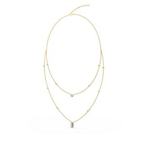 Collier à deux rangs en or rose avec diamants de laboratoire multi-formes de 1,69 ct, lumineux - Product Image 3