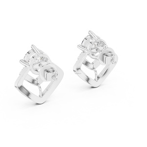 Pendientes Saryah de plata blanca y Plata de Ley 925 Un acento de joyería refinado para minoristas de lujo - Product Image 3