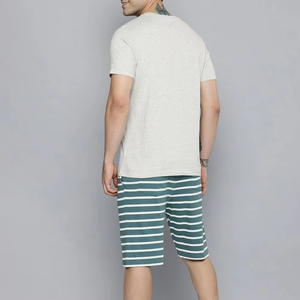 Ensemble chemise et short pour homme, style streetwear décontracté d'été, logo personnalisé imprimé, léger, 100% coton, séchage rapide, sans couture, personnalisable - Product Image 3