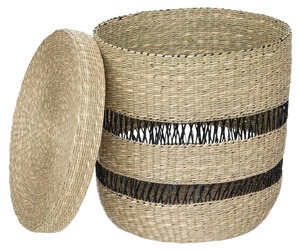 Cesta de mimbre negra con punta abierta, hecha a mano, para almacenamiento, venta al por mayor, ecológica, fabricada en Vietnam - Product Image 3