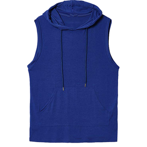 Tan Top Plus Size Bodybuilding <b>Stringer</b> Custom Logo Blank Gym Fitness Shirt Men's Sleeveless Hooded tank Top - Product Image 3
