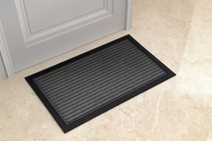 พรมเช็ดเท้าลายทาง ผลิตจากโพลีเอสเตอร์รีไซเคิล แบบขนห่วง ด้านหลังเป็นยางกันลื่น ป้องกันแบคทีเรีย ป้องกันคราบสกปรก ใช้ได้ทั้งภายในและภายนอกอาคาร - Product Image 2