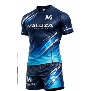 ชุดยูนิฟอร์มรักบี้ฤดูร้อนแบบกำหนดเองของ OEM พิมพ์ลายแบบ Sublimated เต็มตัว ระบายอากาศได้ดี ป้องกันแบคทีเรีย แห้งเร็ว เสื้อเจอร์ซีย์รักบี้พร้อมกางเกงขาสั้น - Product Image 5