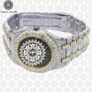 Reloj Charm_Jewells de Lujo en Acero Inoxidable, Caja Poligonal de 40 mm, Movimiento Mecánico Analógico, Correa de Moda para Hombre con Detalles de Diamantes, Automático - Product Image 4