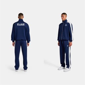 Chándal informal de invierno de algodón azul con estampado liso para hombre, talla grande - Product Image 6