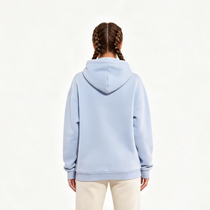 เสื้อฮู้ดสีเขียวมิ้นท์แบบยูนิเซ็กซ์ ผ้าฝ้าย 100% เฟรนช์เทอร์รี่ ทรงโอเวอร์ไซส์ สไตล์ลำลอง สีพื้น มีกระเป๋า ระบายอากาศได้ดี เหมาะสำหรับใส่ในฤดูใบไม้ร่วง - Product Image 5