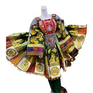 Dernières créations : Robe afghane Kuchi pour femme, longueur genou, coupe trapèze, style vintage 2026, broderie tribale traditionnelle faite à la main, respirante - Product Image 1