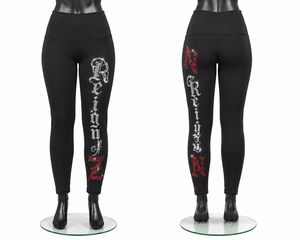 High Waisted <b>rhinestones</b> <b>Leggings</b> for Women High Waisted Elastic Fitness women Pants Running fashion Pants - Product Image 5