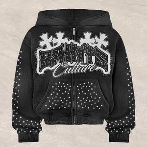 ชุดเซ็ตสเวตแพนท์ผ้าคอตตอนเนื้อหนา 420 กรัม สไตล์สตรีทแวร์ ลุคย้อนยุค ซักย้อมสีแบบแอซิดวอช ระบายอากาศได้ดี ซิปหน้า เอวสองชั้น สำหรับผู้ชาย ใส่ได้ในฤดูหนาว - Product Image 5