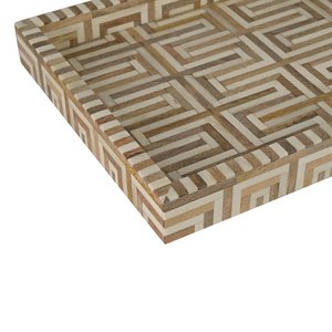 Bandeja Artesanal con Incrustaciones de Hueso y Madera para Baño, Organizador Decorativo para Perfumes, Cosméticos y Joyas - Product Image 3