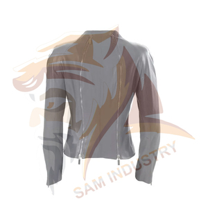 Services OEM, veste en cuir pour femmes de haute qualité, design personnalisé, nouvelle veste en cuir de style universitaire pour femmes - Product Image 2