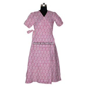 Kimono con estampado de bloques, Kimono de algodón, albornoz, regalo del Día de San Valentín, albornoz en bloque, cárdigan, ropa de dormir, bata, Bikini de playa - Product Image 2