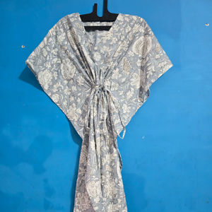 Vestido de Verano de Algodón 100% Hecho a Mano, Talla Grande, Estilo Coreano, Kaftán para Mujer, Ligero, Ropa de Playa, Regalo para Ella - Product Image 1