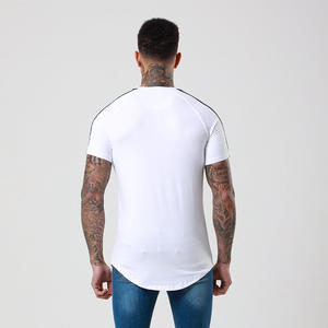 T-shirt Homme Col Rond en Coton Tissé Respirant à Manches Courtes Coupe Slim Style Hip Hop Streetwear Fitness - Product Image 4