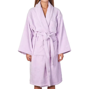 Bata de Baño para Mujer, Tela de Algodón Suave, Manga Larga, Ropa de Dormir para el Hogar, Spa, Hotel, Salón, Ropa de Dormir para Damas - Product Image 1