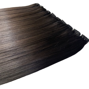 Extensions de cheveux vierges Super Double Drawn à clipser, lisses comme des baguettes, 100% cheveux bruts vietnamiens, provenant d'un seul donneur, prix de gros - Product Image 4