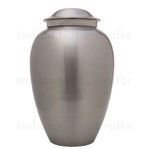 Grey Aluminum Cremation Urn Metal <b>Keepsake</b> Casket for Human Ashes Commemoration <b>Memorial</b> Home Decor - Product Image 2