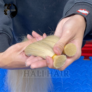 ผมต่อจากผมมนุษย์แท้100% ผมตรงสีธรรมชาติผมฮาลีเงางามแบบนุ่ม - Product Image 1