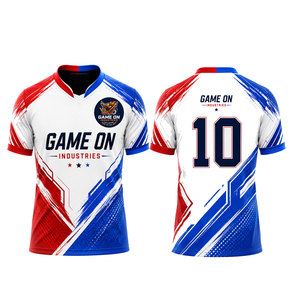 New Arrived Customized Breathable 100% Polyester Men's <b>Soccer</b> Jersey Custom Embroidered Logo Short Sleeve Sublimation Heat - Product Image 1